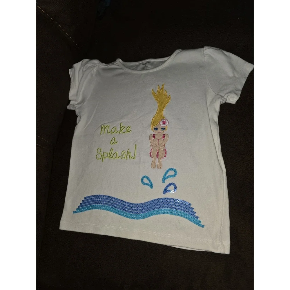 Gymboree rainbow cabana make a splash top and long‎ skirt size 5